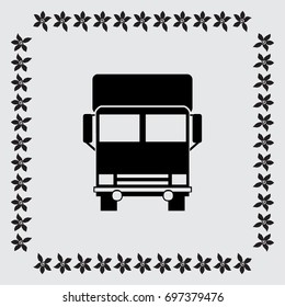 Vector icon of a truck