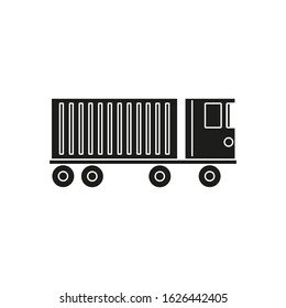 vector icon of a truck loaded with its container