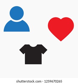 Vector icon T-shirt 10 EPS