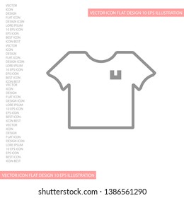 Vector icon T-shirt 10 EPS . Lorem Ipsum Illustration design
