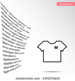 Vector icon T-shirt 10 EPS . Lorem Ipsum Illustration design