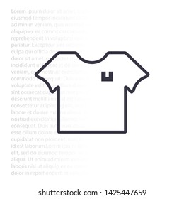 Vector icon T-shirt 10 EPS . Lorem Ipsum Illustration design