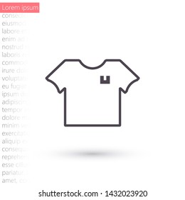 Vector icon T-shirt 10 EPS . Lorem Ipsum Illustration design