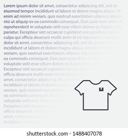 Vector icon T-shirt 10 EPS . Lorem Ipsum Illustration design