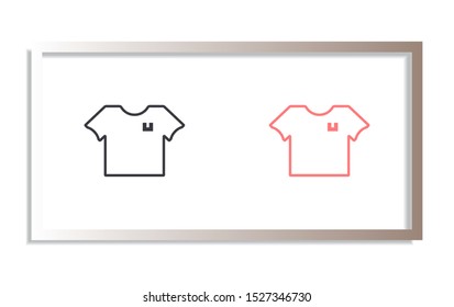 Vector icon T-shirt 10 EPS . Lorem Ipsum Illustration design