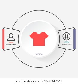 Vector icon T-shirt 10 EPS . Lorem Ipsum Illustration design
