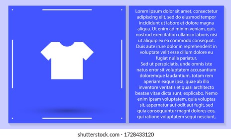Vector icon T-shirt 10 EPS . Lorem Ipsum Illustration design