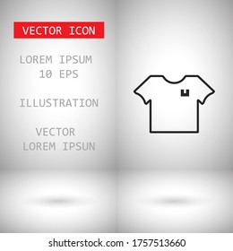 Vector icon T-shirt 10 EPS . Lorem Ipsum Illustration design