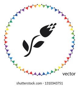 Vector icon tulip