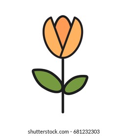 Vector icon of tulip flower