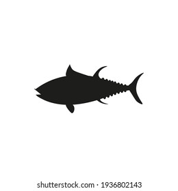 vector icon, tuna fish on white background