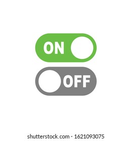 Vector icon turns on and off on eps 10 with a white background
