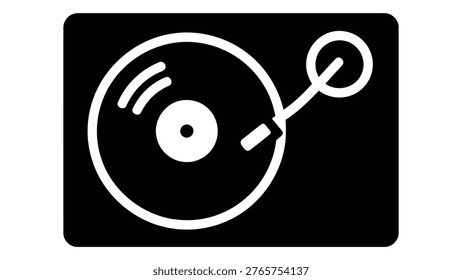 Vector icon of a turntable slipmat felt disc, representing audio equipment, vinyl record player, or DJ gear, isolated on a white background.