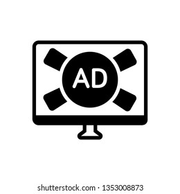 Vector icon for tv ads