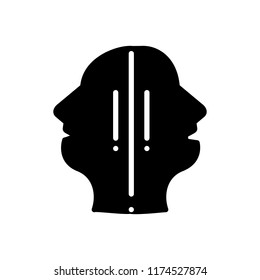Vector icon for two Faced