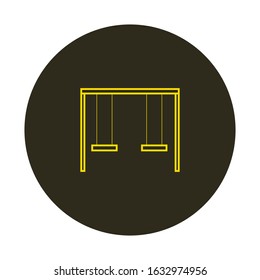 vector icon, two park swings