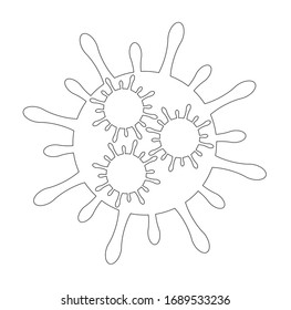 virus corona tipo icono vector, infección por virus de la corona.