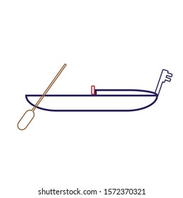 vector icon of typical gondola of venice in italy