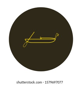 vector icon of typical gondola of venice in italy