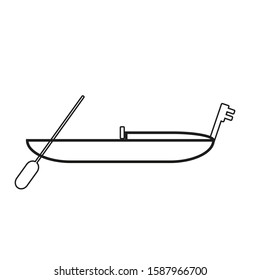 vector icon of typical gondola of venice in italy