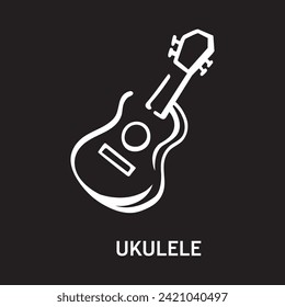 vector icon for ukulele, musical instruments