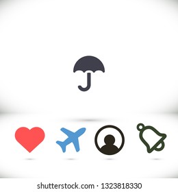 Vector icon umbrella 10 EPS