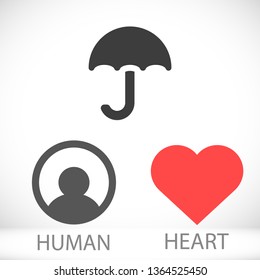 Vector icon umbrella 10 EPS