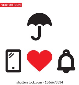 Vector icon umbrella 10 EPS