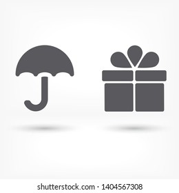 Vector icon umbrella 10 EPS . Illustration design