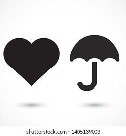 Vector icon umbrella 10 EPS . Lorem Ipsum Illustration design