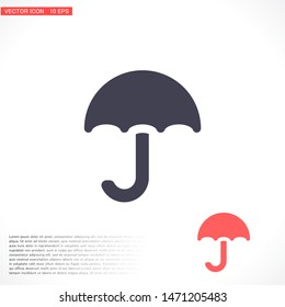 Vector icon umbrella 10 EPS . Lorem Ipsum Illustration design
