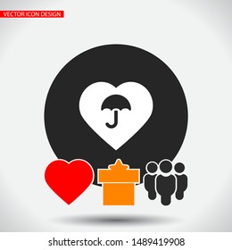 Vector icon umbrella 10 EPS . Lorem Ipsum Illustration design