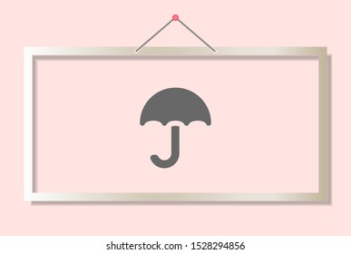 Vector icon umbrella 10 EPS . Lorem Ipsum Illustration design