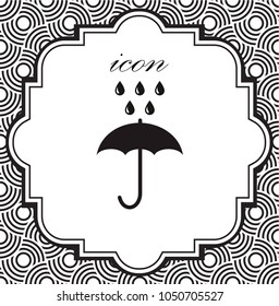 Vector icon umbrella on a geometric background of eps