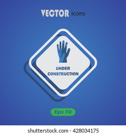 Vector icon under construction,