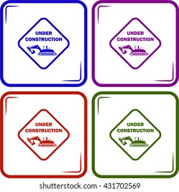 Vector icon under construction,