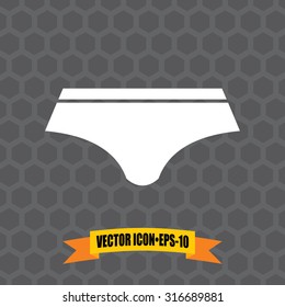 Vector Icon of Undergarment on Dark Gray Background. Eps.10.