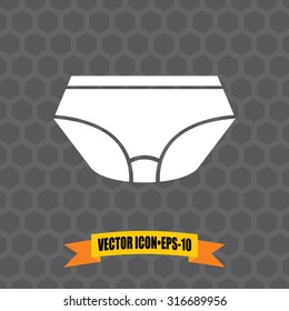 Vector Icon of Undergarment on Dark Gray Background. Eps.10.