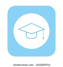 vector icon, university graduate hat