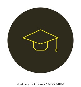 vector icon, university graduate hat