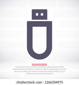 Vector icon USB flash drive 10 EPS