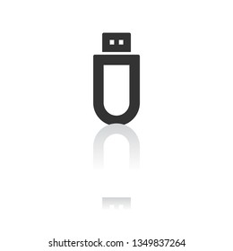Vector icon USB flash drive 10 EPS