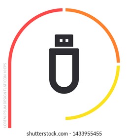 Vector icon USB flash drive 10 EPS . Lorem Ipsum Illustration design