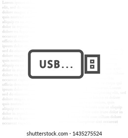 Vector icon USB flash drive 10 EPS . Lorem Ipsum Illustration design