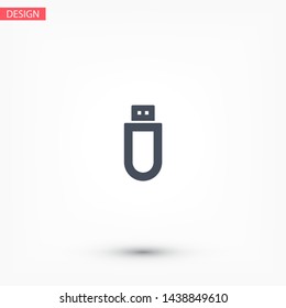 Vector icon USB flash drive 10 EPS . Lorem Ipsum Illustration design