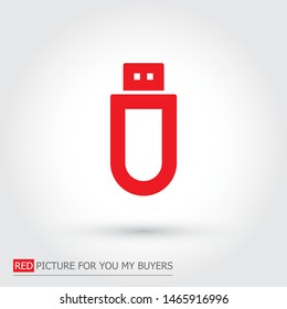 Vector icon USB flash drive 10 EPS . Lorem Ipsum Illustration design
