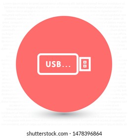 Vector icon USB flash drive 10 EPS . Lorem Ipsum Illustration design