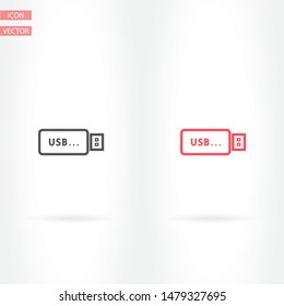 Vector icon USB flash drive 10 EPS . Lorem Ipsum Illustration design