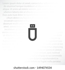 Vector icon USB flash drive 10 EPS . Lorem Ipsum Illustration design