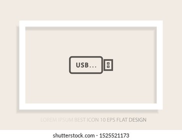 Vector icon USB flash drive 10 EPS . Lorem Ipsum Illustration design